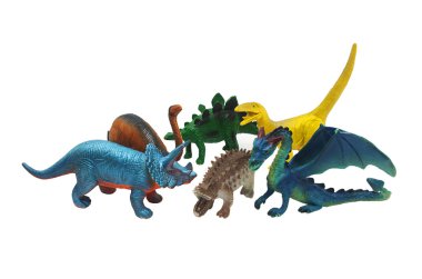 İzole dinozorlar oyuncak fotoğraf.