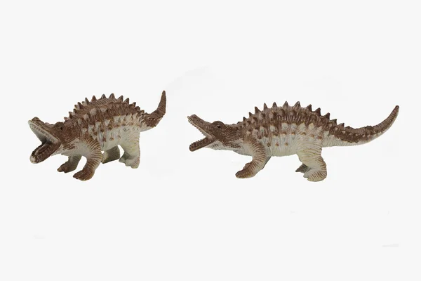 İzole Ankylosaurus dinozor oyuncak fotoğraf.