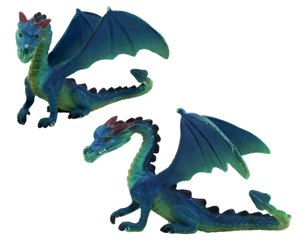 Isolé dragon jouet photo . — Photo