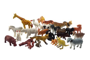 Isolated animals toys photo. clipart