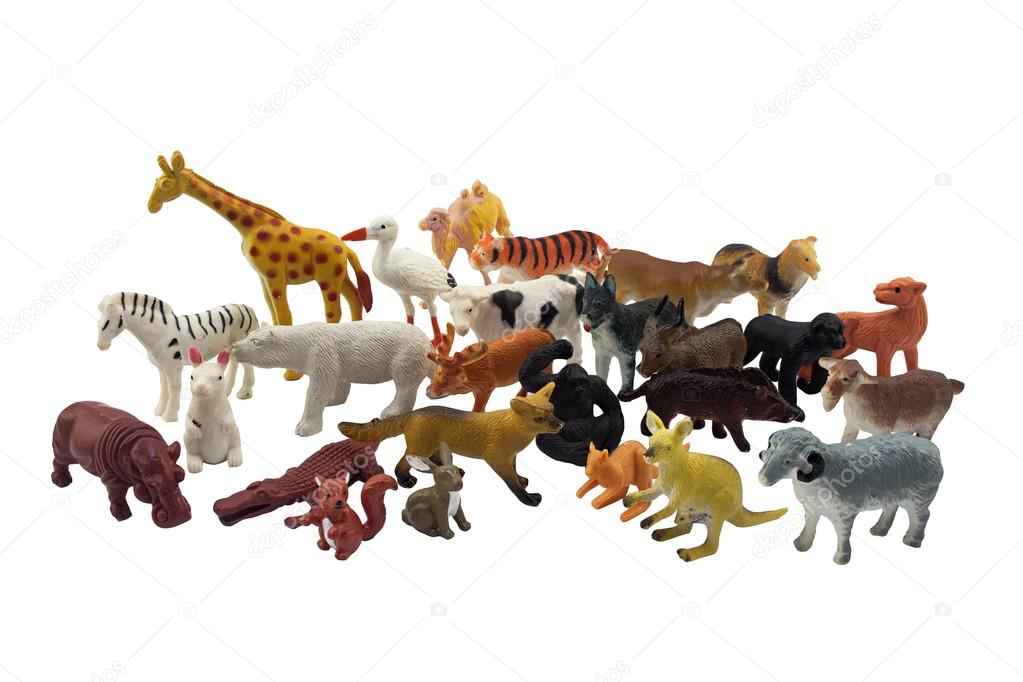 Isolated animals toys photo.