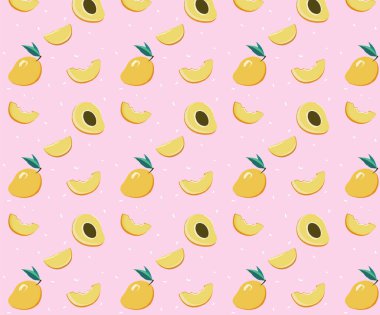 Parlak, egzotik, pürüzsüz, olgun mango meyveli.