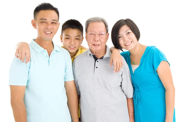 Ασιατικές τρεις γενιές οικογένεια — Φωτογραφία Αρχείου
