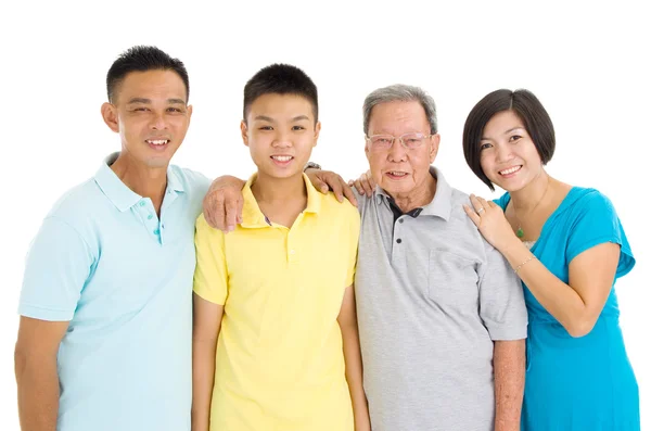 Azjatycki trzy pokolenia rodziny — Zdjęcie stockowe