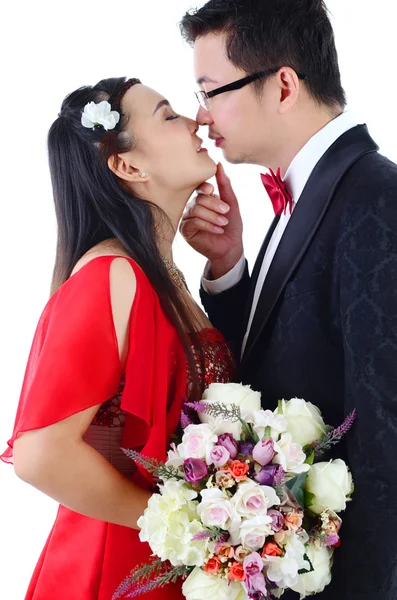 Asiatisches Hochzeitspaar — Stockfoto