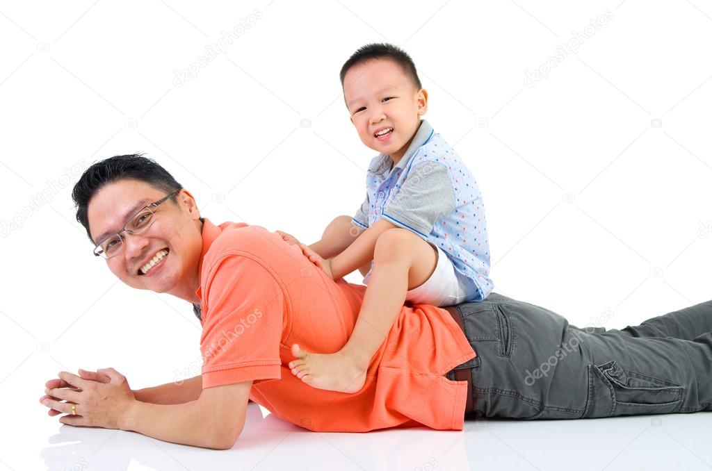 Happy Asian family