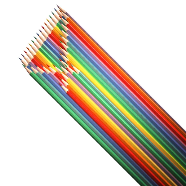 Numero 4, fatto di matite colorate — Foto Stock