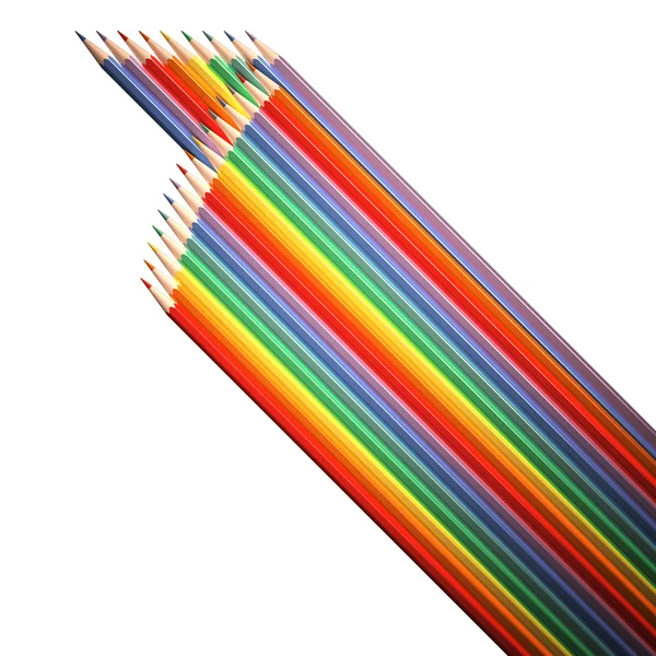 Numero 7, fatto di matite colorate — Foto Stock