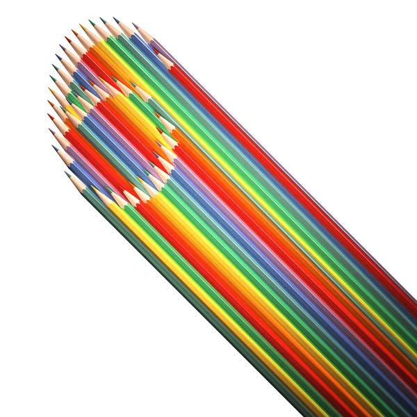 Szám 6, színes ceruzával készült — Stock Fotó