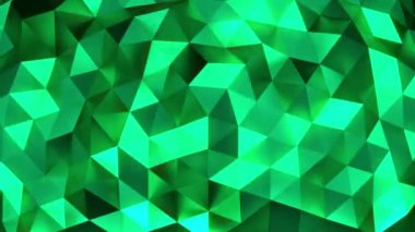Zümrüt arka plan - düşük Poli, sorunsuz döngü
