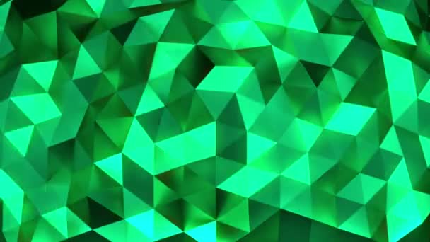 Emeraude fond abstrait - faible poly, boucle transparente 