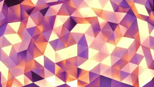 Broskev - fialové pozadí abstraktní bezešvé smyčka trojúhelníky (nízké poly)