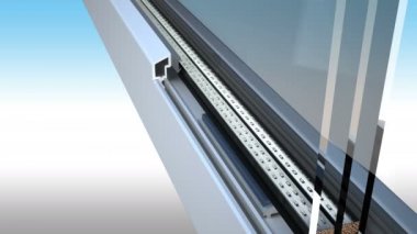 Plastik pencere çerçeveleri ve Pvc profil kesiti, Alfa mat cam üçlü ile