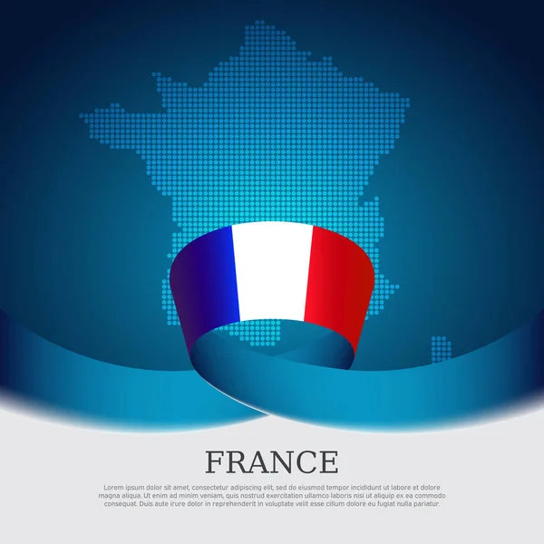 France Drapeau Arrière Plan Carte Mosaïque Drapeau France Sur Fond — Image vectorielle