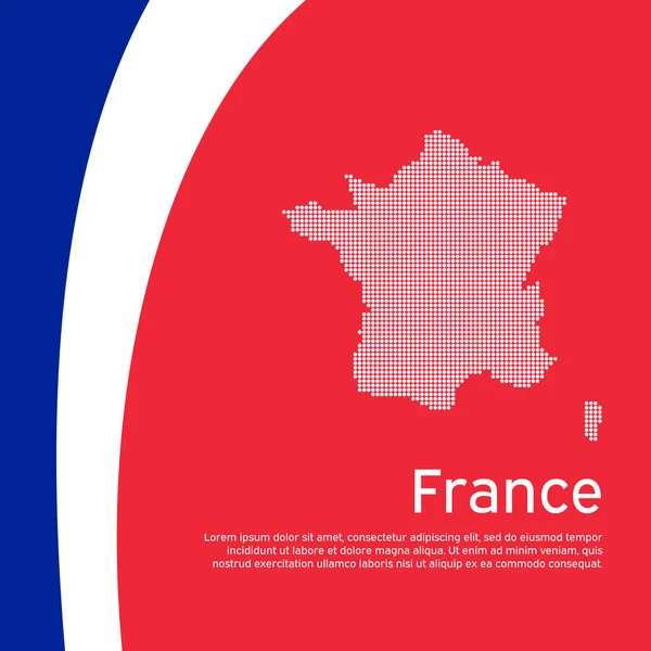 Abstrakcyjne Machanie Flagą Francji Mozaiką Twórcze Tło Dla Patriotycznego Świątecznego — Wektor stockowy