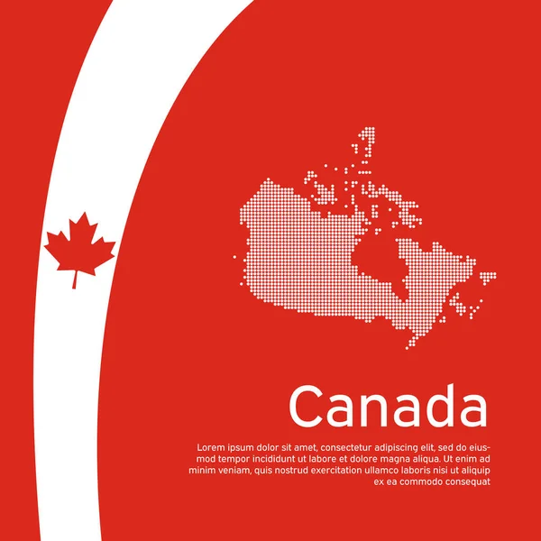 Carte Abstraite Mosaïque Drapeau Ondulé Canada Arrière Plan Créatif Dans — Image vectorielle