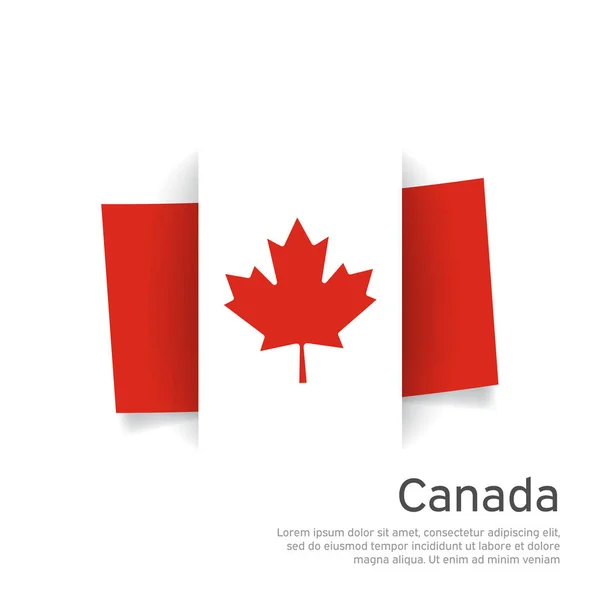 Kanada Flagge Scherenschnitt Stil Kreativer Hintergrund Den Farben Der Kanadischen — Stockvektor