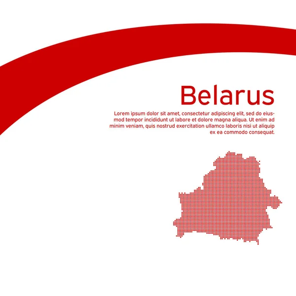 Αφηρημένη Κυματίζει Νέα Σημαία Ψηφιδωτό Χάρτη Του Belarus Διαμαρτυρίες Δημιουργικό — Διανυσματικό Αρχείο