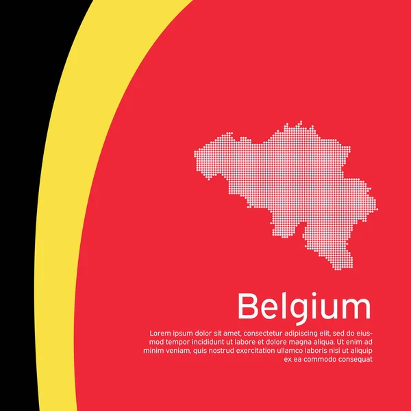 Carte Abstraite Mosaïque Drapeau Belge Arrière Plan Créatif Pour Design — Image vectorielle