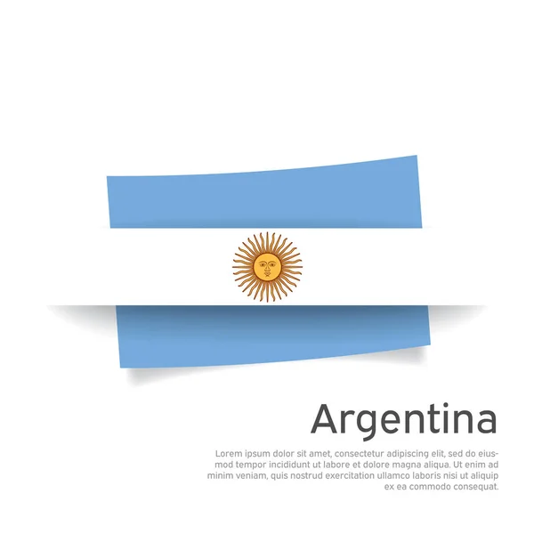 Argentinien Flagge Scherenschnitt Stil Kreativer Hintergrund Für Argentiniens Patriotisches Design — Stockvektor