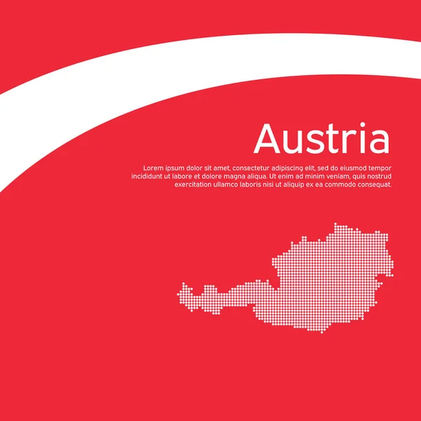 Absztrakt Lobogtató Zászló Mozaik Térkép Ausztriáról Kreatív Háttér Hazafias Üdülési — Stock Vector