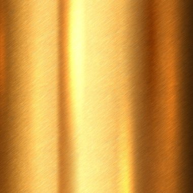 Parlak fırçalanmış metalik altın arkaplan dokusu. Parlak cilalanmış bronz pirinç plaka. Levha metali parlak parlak altın