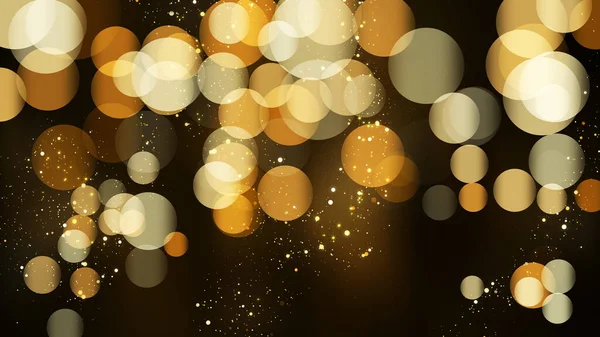Fondo Bokeh Lujo Con Partículas Brillo Dorado Caída Confeti Oro — Foto de Stock