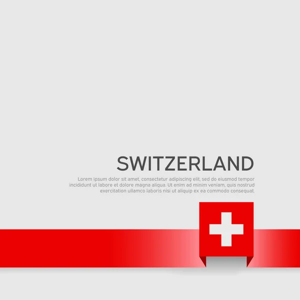 Σημαία Ελβετίας Λευκό Φόντο Σχεδιασμός Πανό Διάνυσμα Ελβετία Εθνική Αφίσα — Διανυσματικό Αρχείο