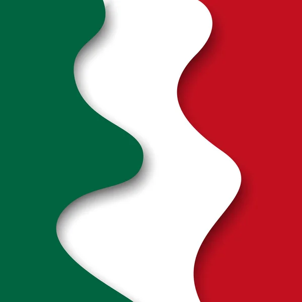 Abstrato Acenando Com Bandeira Mexicana Fundo Criativo Para Feriados Mexicano — Vetor de Stock