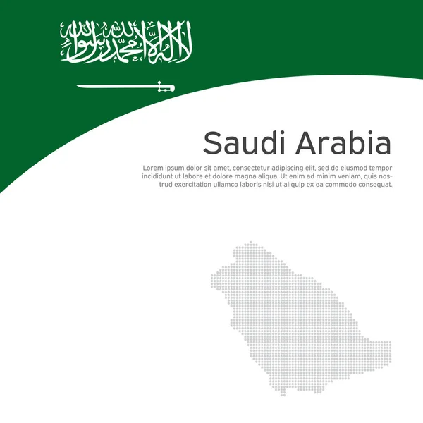 Bandera Árabe Saudí Abstracta Mapa Del Mosaico Fondo Creativo Para — Vector de stock