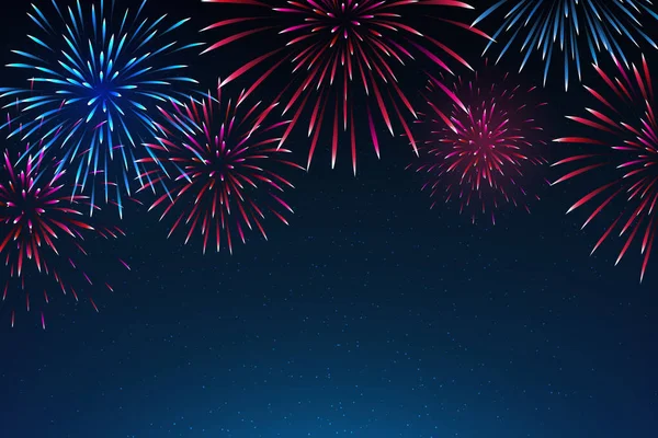 Fête Nationale Des Etats Unis Arrière Plan Ciel Étoilé Avec — Image vectorielle