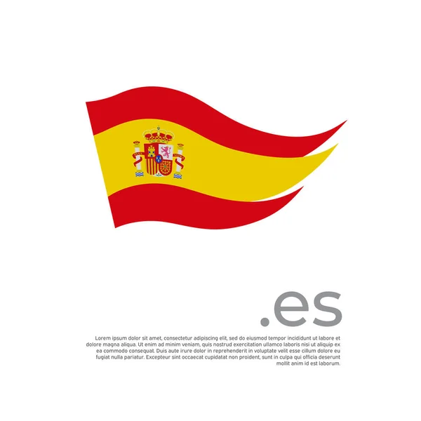 Spanien Flagge Farbige Streifen Spanische Flagge Auf Weißem Hintergrund Vektor — Stockvektor