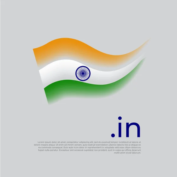 Drapeau Indien Rayures Couleurs Drapeau Indien Sur Fond Blanc Vecteur — Image vectorielle