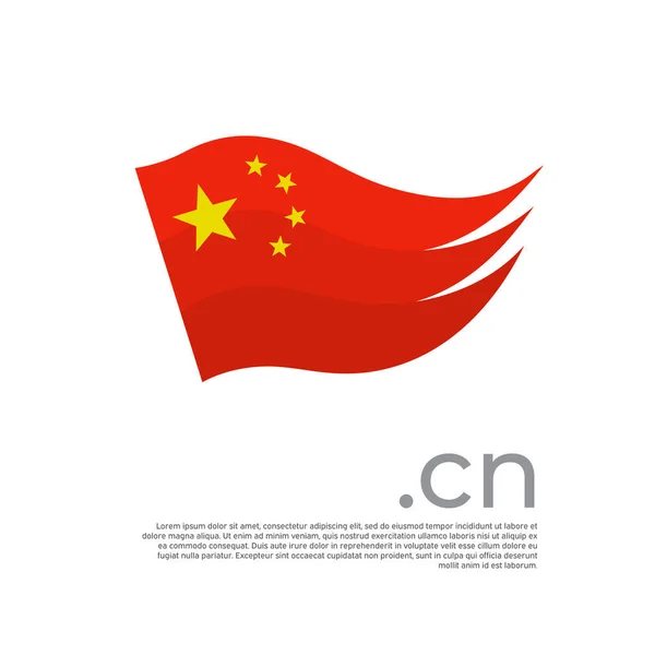 China Flagge Farbige Streifen Chinesische Flagge Auf Weißem Hintergrund Vektor — Stockvektor