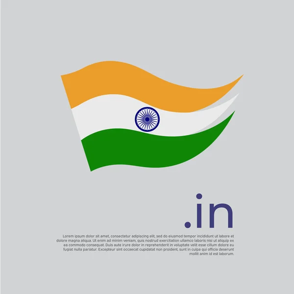 Flaga Indii Paski Kolory Indyjskiej Flagi Białym Tle Wektor Projektowania — Wektor stockowy