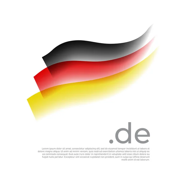 German Watercolor Flag Stripes Colors Flag Germany White Background Vector — Stock Vector