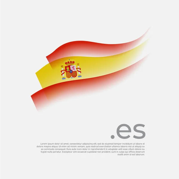 Spain Flag Watercolor Colored Stripes Spanish Flag White Background Vector — Stock Vector