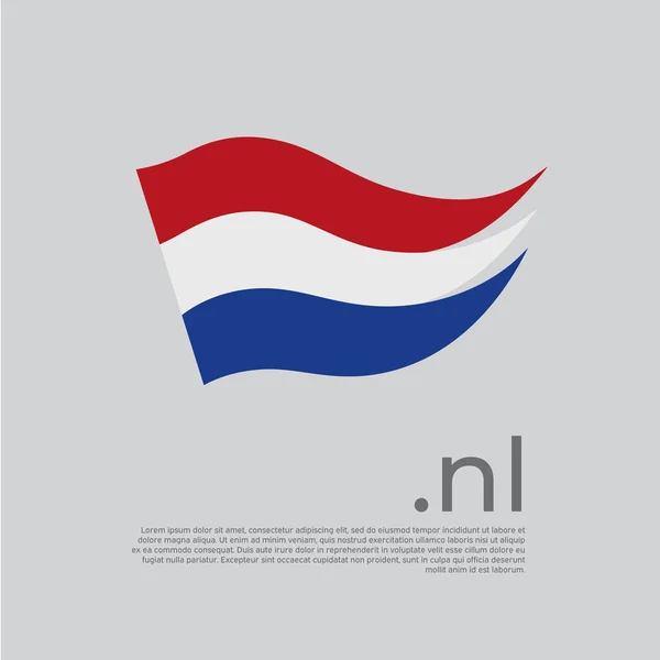 Coups Pinceau Drapeau Pays Bas Holland Drapeau Rayures Couleurs Sur — Image vectorielle