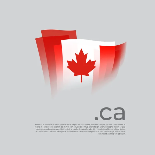 Bandiera Canadese Bandiera Canadese Dipinta Con Pennellate Astratte Sfondo Bianco — Vettoriale Stock