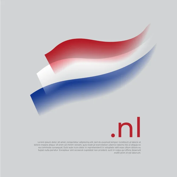 Niederlande Aquarellfahne Holland Flagge Farben Streifen Auf Weißem Hintergrund Vektor — Stockvektor