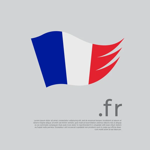 Drapeau France Rayures Colorées Drapeau Français Sur Fond Blanc Poster — Image vectorielle