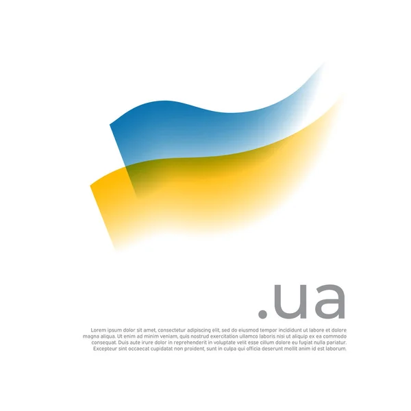 Ukraine Flag Watercolor Colored Stripes Ukrainian Flag White Background Vector — Stok Vektör