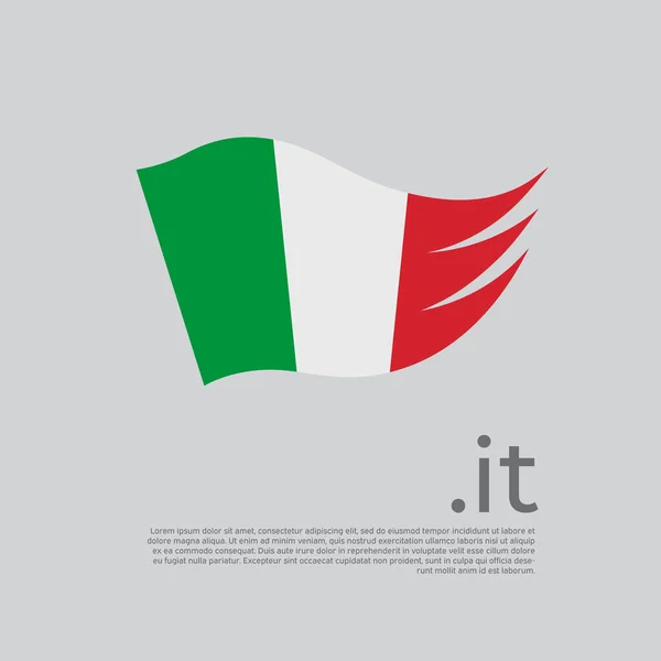 Флаг Италии Вектор Стилизовал Дизайн Национального Плаката Белом Фоне Итальянский — стоковый вектор