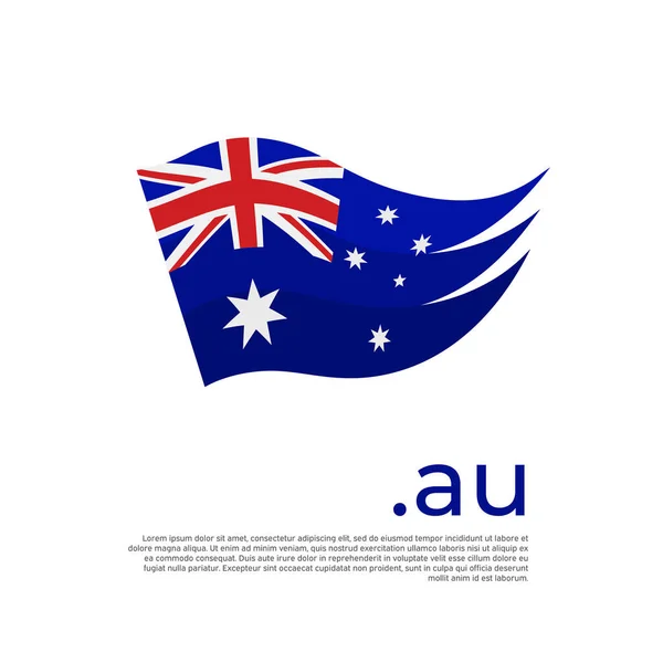 Australia Flag Stripes Colors Australian Flag White Background Vector Design — ストックベクタ