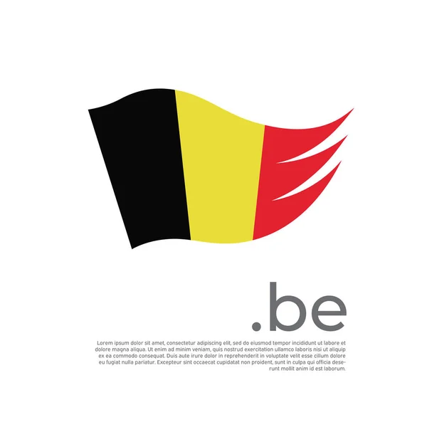 Drapeau Belge Poster National Stylisé Vectoriel Sur Fond Blanc Drapeau — Image vectorielle