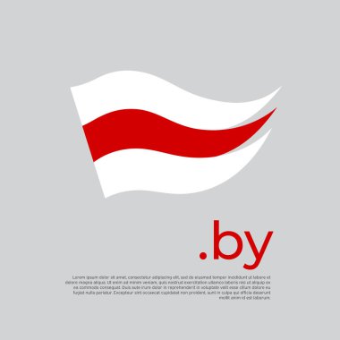 Beyaz Rusya bayrağı. Beyaz arka planda Beyaz Rusya bayrağının çizgili renkleri. Tanım kümesine göre vektör tasarımı ulusal posteri, metin için yer. Fırça darbeleri. Belarus 'un vatansever bayrağı.