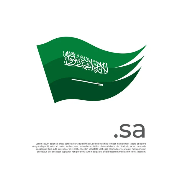 Bandera Arabia Saudita Rayas Colores Bandera Árabe Saudí Sobre Fondo — Vector de stock