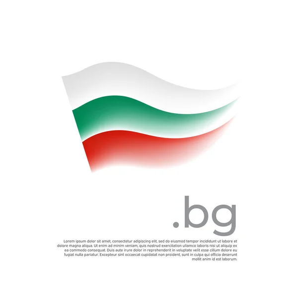 Drapeau Bulgarie Rayures Couleurs Drapeau Bulgare Sur Fond Blanc Poster — Image vectorielle