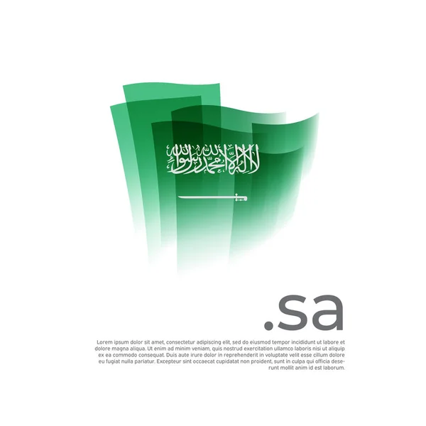 Bandera Arabia Saudita Rayas Colores Bandera Árabe Saudí Sobre Fondo — Vector de stock