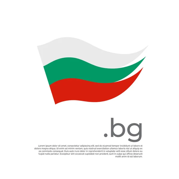 Flaga Bułgarii Paski Kolory Bułgarskiej Flagi Białym Tle Projekt Wektorowy — Wektor stockowy